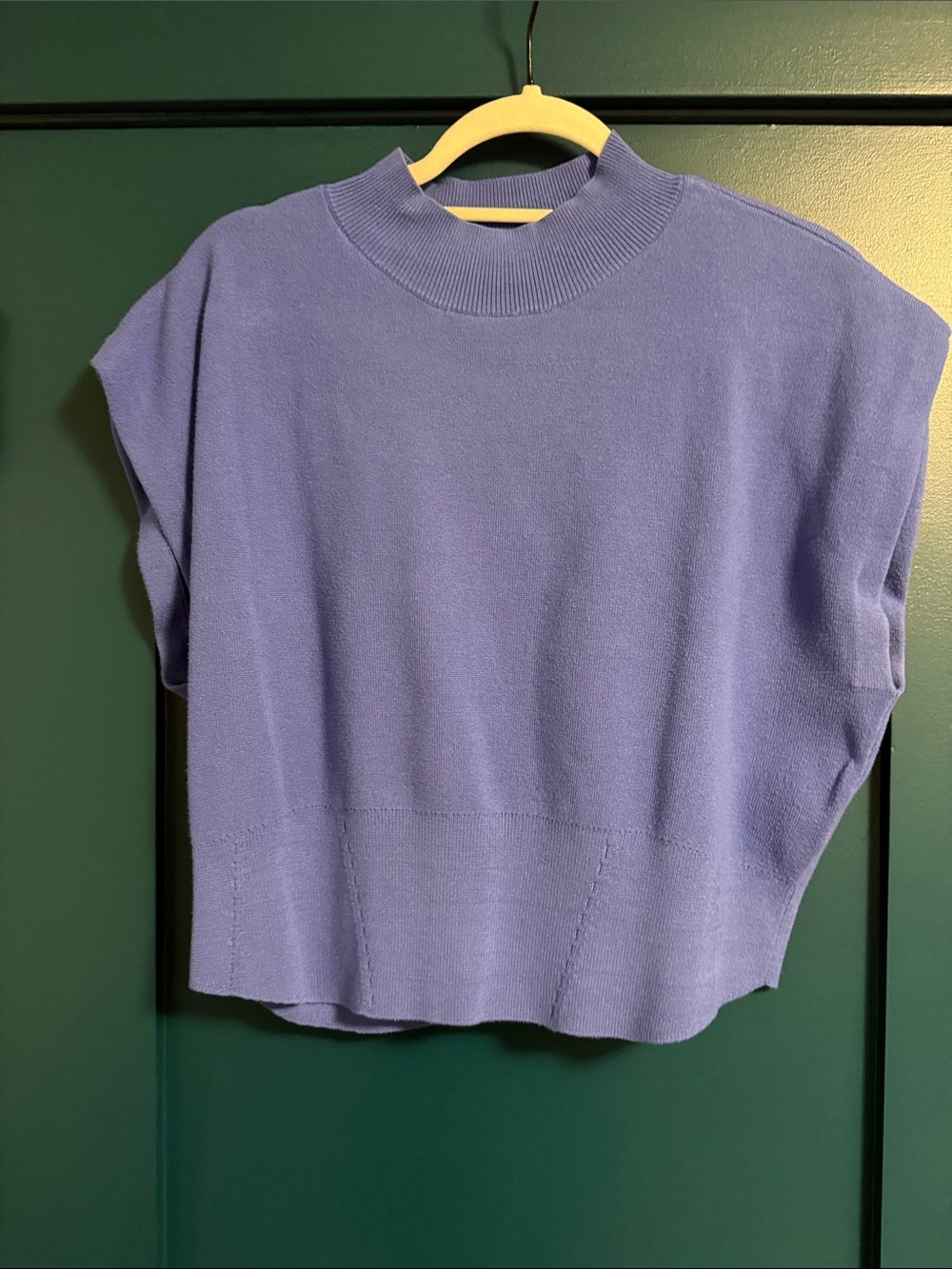 Pilcro Sleeveless Mock Neck Knit Top in Periwinkle Blue